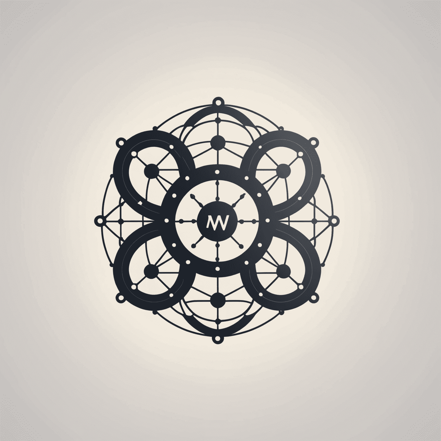 ModernWeb AI Logo - A sleek, minimalist design featuring interconnected nodes symbolizing AI and web development