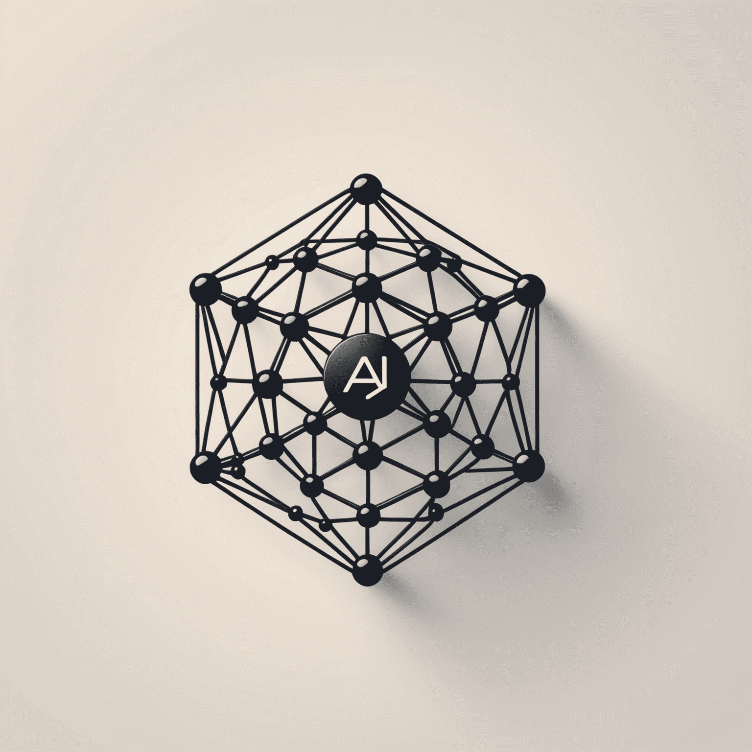 ModernWeb AI Logo - A sleek, minimalist design featuring interconnected nodes symbolizing AI and web development