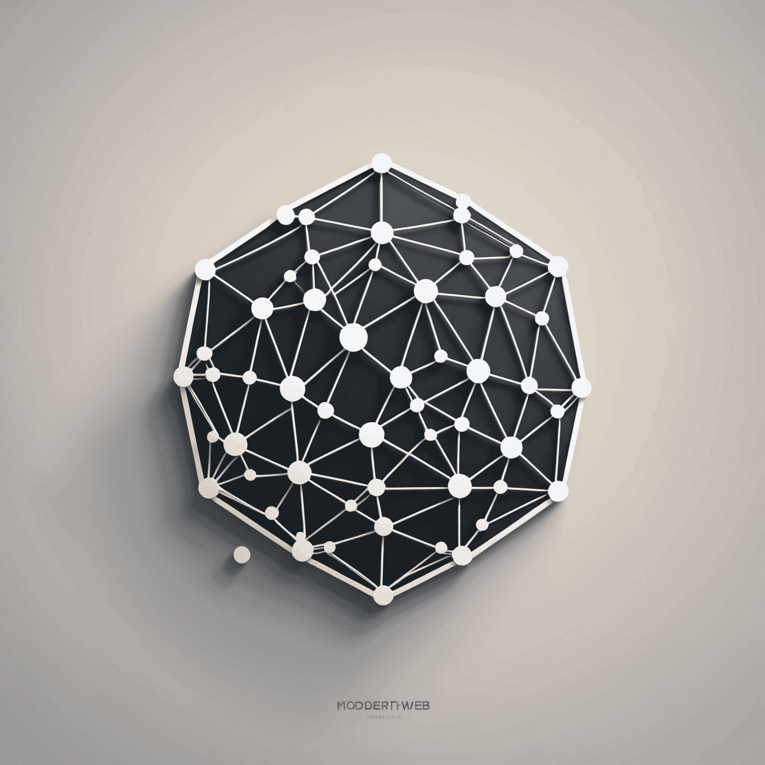 ModernWeb AI Logo - A sleek, minimalist design featuring interconnected nodes symbolizing AI and web development