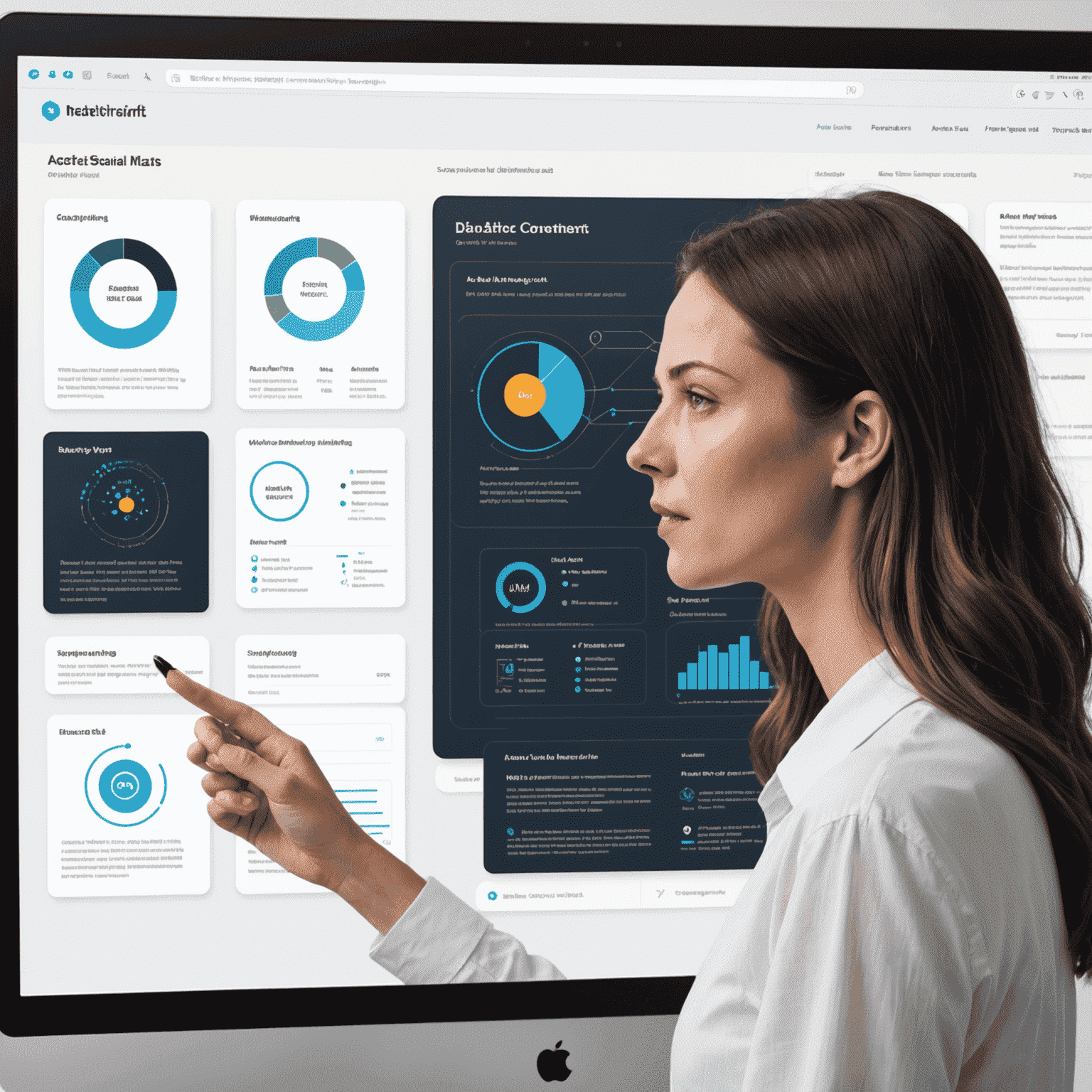 Interactive diagram showing how AI analyzes user data to dynamically adjust website content and layout in real-time