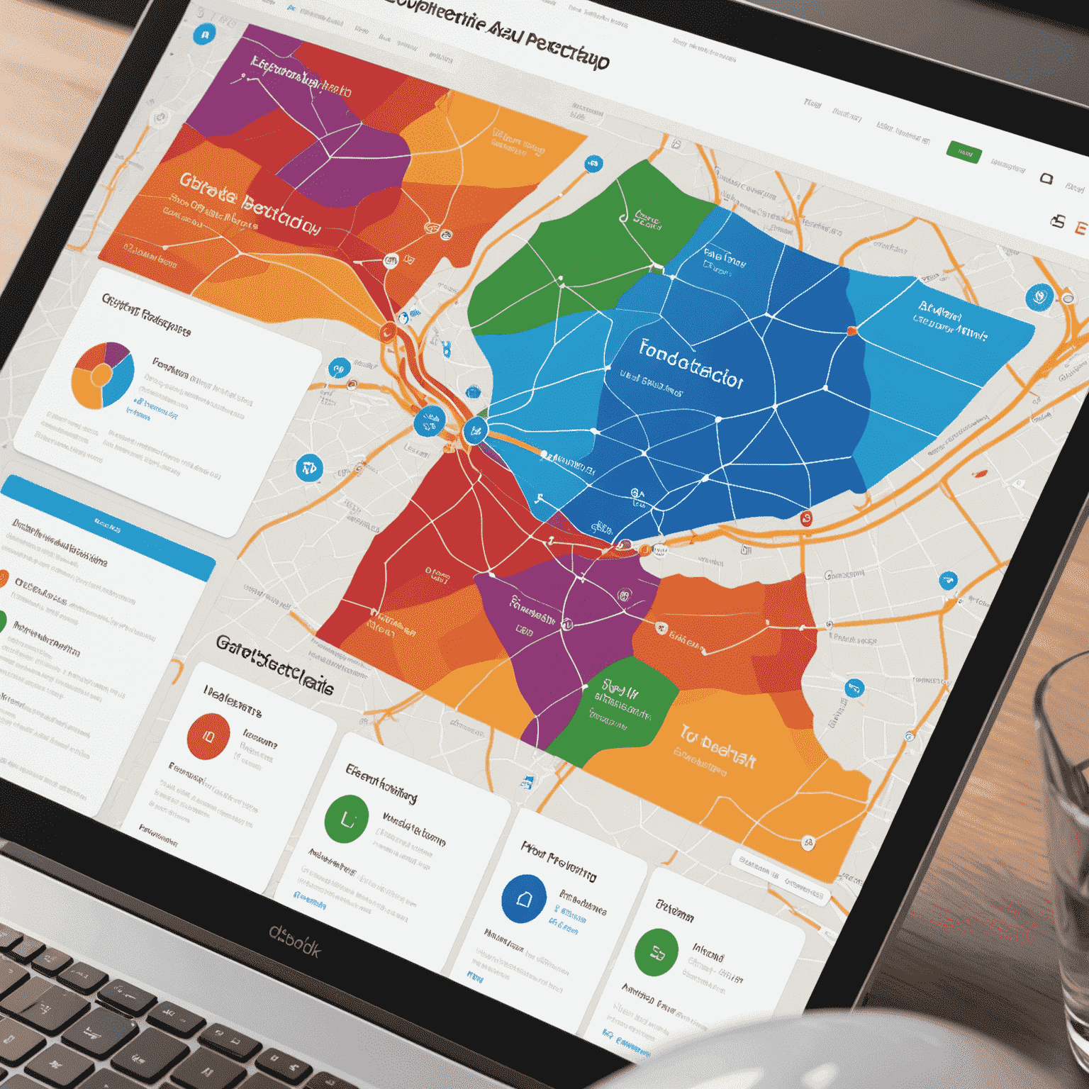 Futuristic interface showing AI-powered heat maps and user flow predictions overlaid on a website mockup